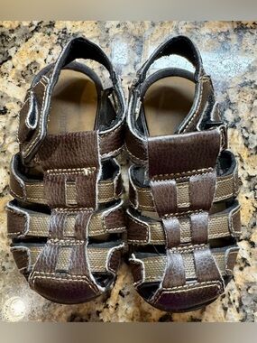 Smartfit Toddler Boys Brown Fisherman Sandals Size 9
